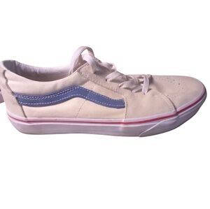 Vans Cream and Blue Sneakers Men 8.5 Women 10 Athletc Casual